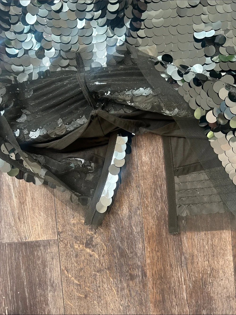 Sequined Green Pencil Skirt - Women's